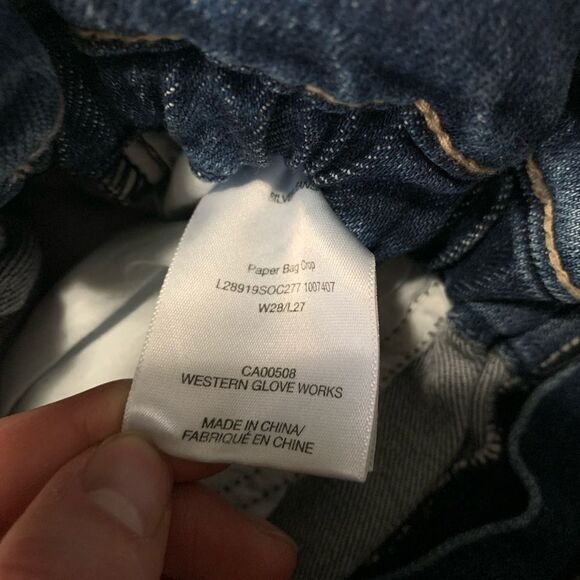 Silver Jeans Co Womens Paper Bag Crop Jeans With Belt Size 28x27 - Picture 7 of 8